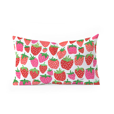 Lindsey Kay Collective Strawberries Lindsey Kay Oblong Throw Pillow