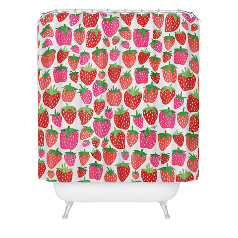Lindsey Kay Collective Strawberries Lindsey Kay Shower Curtain