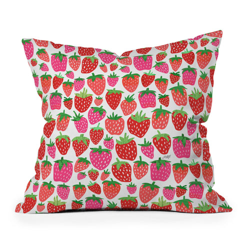 Lindsey Kay Collective Strawberries Lindsey Kay Throw Pillow