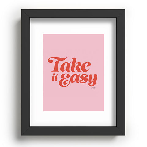 Lindsey Kay Collective Take it Easy Red Pink Recessed Framing Rectangle