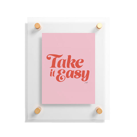 Lindsey Kay Collective Take it Easy Red Pink Floating Acrylic Print