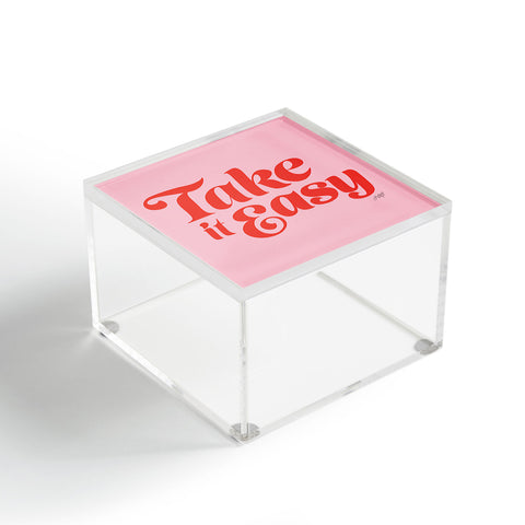 Lindsey Kay Collective Take it Easy Red Pink Acrylic Box