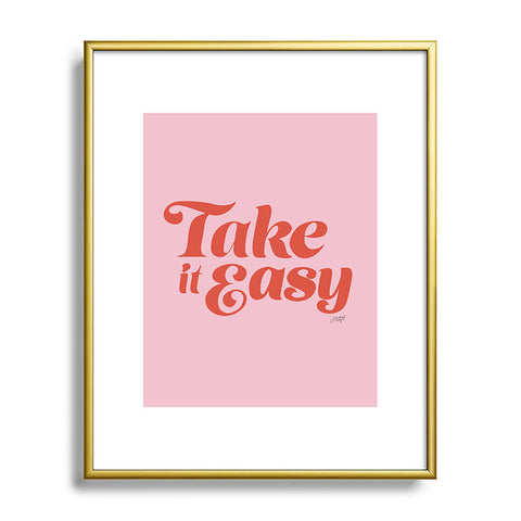 Lindsey Kay Collective Take it Easy Red Pink Metal Framed Art Print
