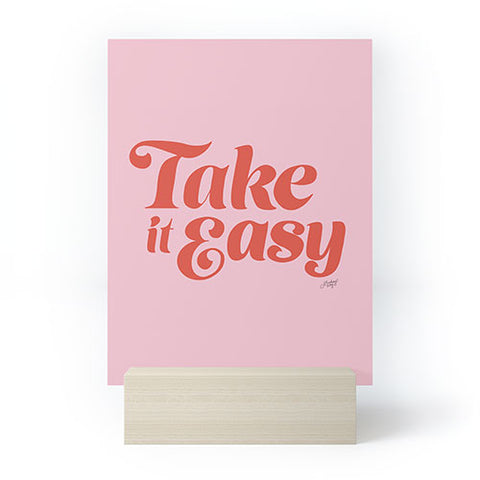 Lindsey Kay Collective Take it Easy Red Pink Mini Art Print