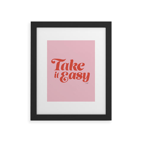 Lindsey Kay Collective Take it Easy Red Pink Framed Art Print