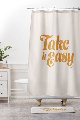 Lindsey Kay Collective Take it Easy Yellow Palette Shower Curtain And Mat