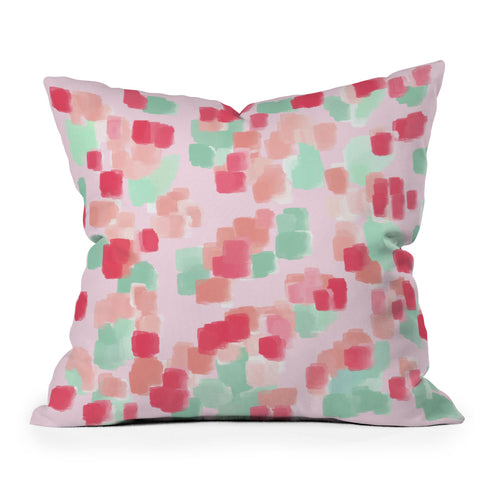 Lisa Argyropoulos Abstract Floral Outdoor Throw Pillow