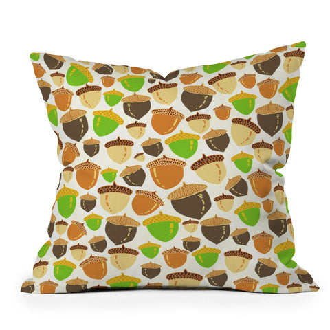 Lisa Argyropoulos Acorns Outdoor Throw Pillow