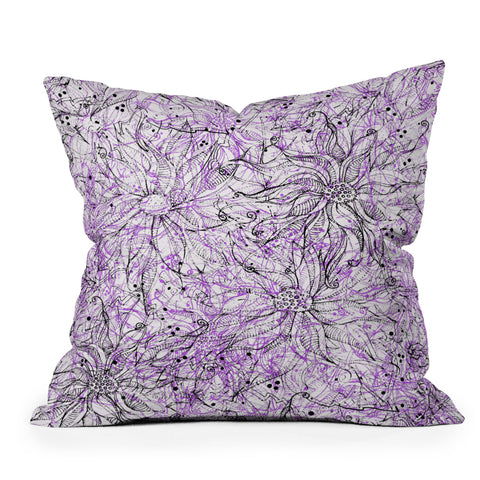 Lisa Argyropoulos Angelica Purple Outdoor Throw Pillow