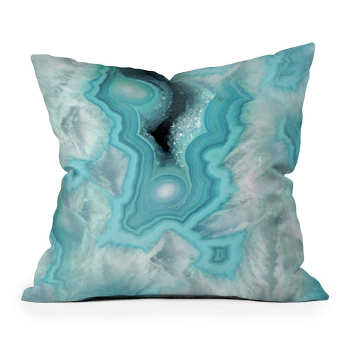 Lisa Argyropoulos Aqua Sea Stone Outdoor Throw Pillow