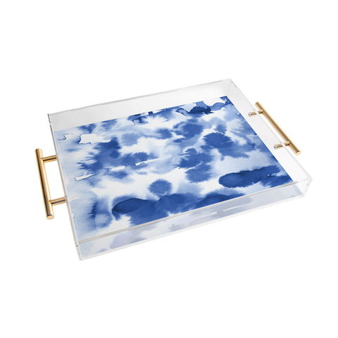 Lisa Argyropoulos Aquatica Denim Blues Acrylic Tray