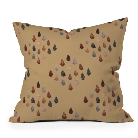 Lisa Argyropoulos Arrowheads Diamond Earth Outdoor Throw Pillow