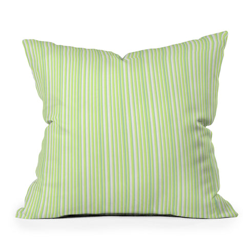 Lisa Argyropoulos Be Green Stripes Outdoor Throw Pillow
