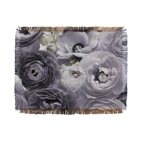 Lisa Argyropoulos Bloom Sweetly Whispered Gray Throw Blanket