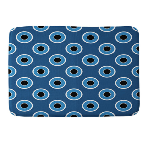 Lisa Argyropoulos Blue Eyes Blue Memory Foam Bath Mat