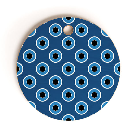 Lisa Argyropoulos Blue Eyes Blue Cutting Board Round