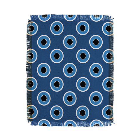 Lisa Argyropoulos Blue Eyes Blue Throw Blanket