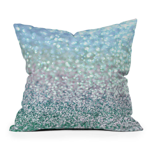 Lisa Argyropoulos Blue Mist Snowfall Outdoor Throw Pillow
