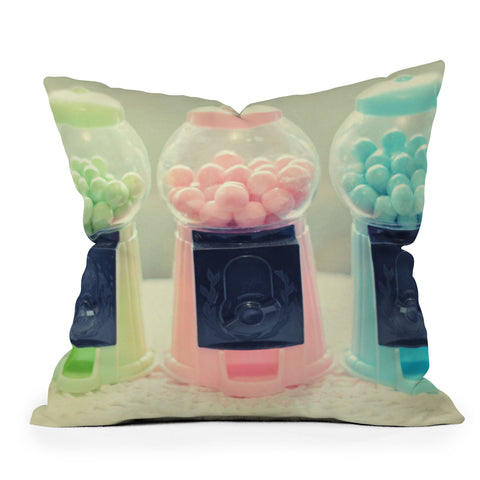Lisa Argyropoulos Bubble Gum Outdoor Throw Pillow