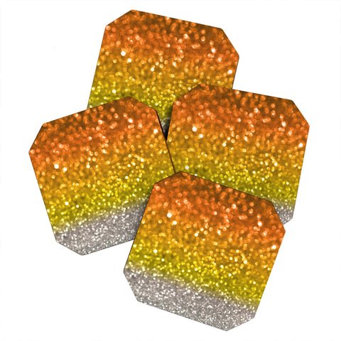 Lisa Argyropoulos Candy Corn Bokeh Coaster Set
