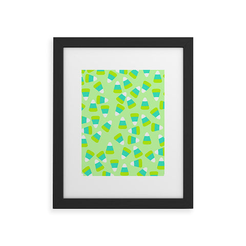 Lisa Argyropoulos Candy Corn Jumble Fang Green Framed Art Print