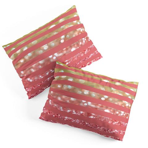 Lisa Argyropoulos Champagne Tango Stripes Pillow Shams