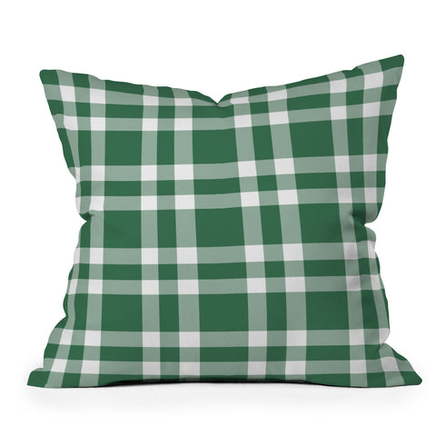 Lisa Argyropoulos Cheery Checks Pine Outdoor Throw Pillow