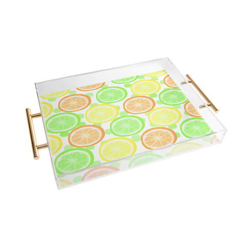 Lisa Argyropoulos Citrus Wheels And Dots Acrylic Tray