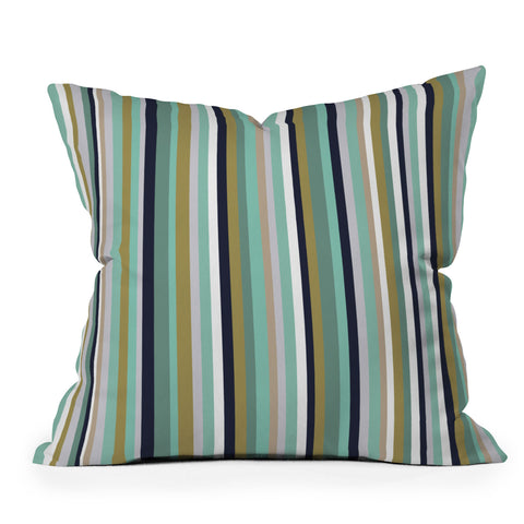 Lisa Argyropoulos Coastal Stripe III Outdoor Throw Pillow