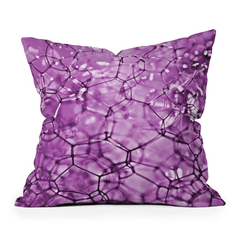 Lisa Argyropoulos Connections In Purple Outdoor Throw Pillow