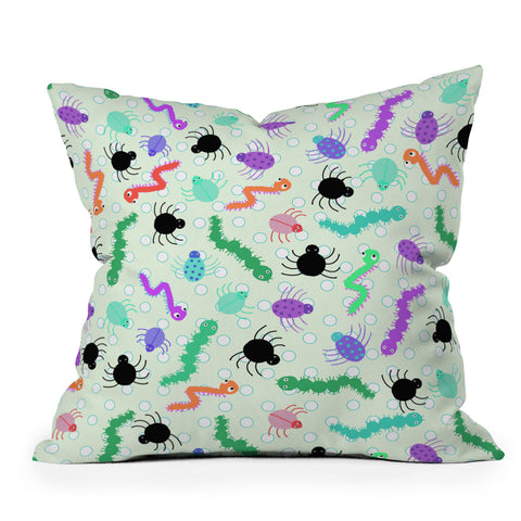 Lisa Argyropoulos Crawlies Outdoor Throw Pillow