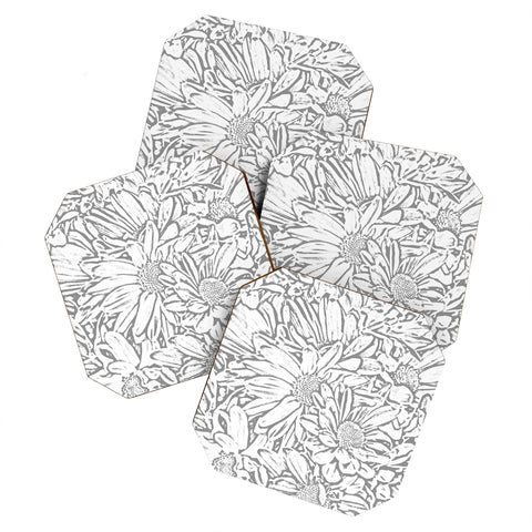 Lisa Argyropoulos Daisy Daisy Dove Gray Coaster Set