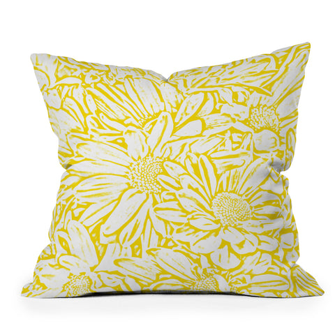 Lisa Argyropoulos Daisy Daisy In Golden Sunshine Outdoor Throw Pillow