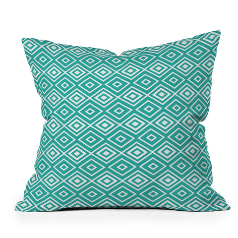 Lisa Argyropoulos Diamonds Are Forever Aquatic Outdoor Throw Pillow