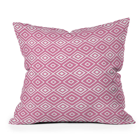Lisa Argyropoulos Diamonds Are Forever Blush Outdoor Throw Pillow