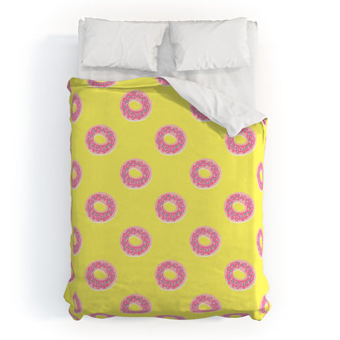 Lisa Argyropoulos Donuts on the Sunny Side Duvet Cover