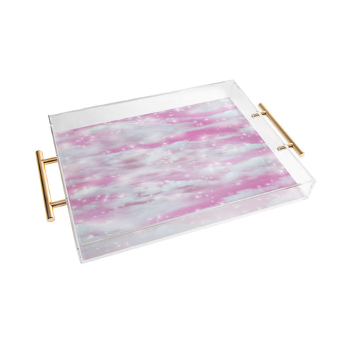 Lisa Argyropoulos Dream Big In Pink Acrylic Tray