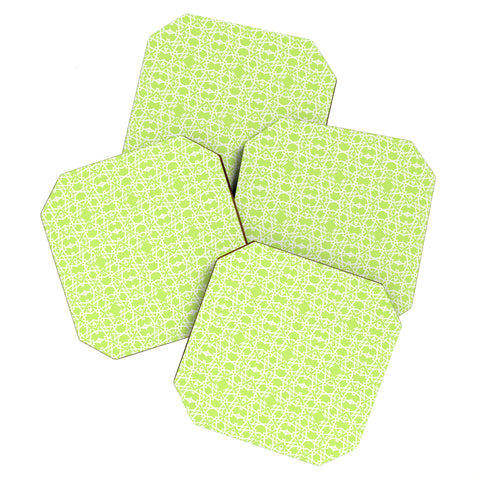 Lisa Argyropoulos Electric In Honeydew Coaster Set