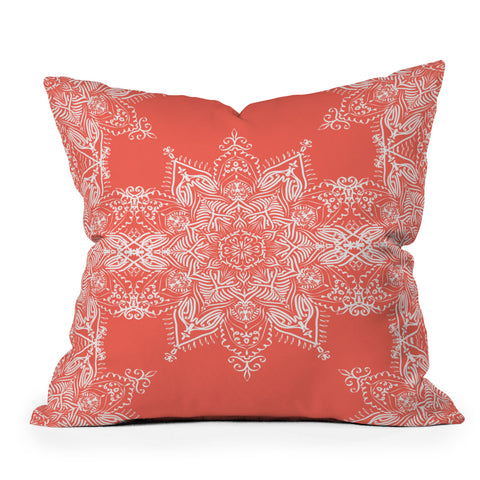 Lisa Argyropoulos Enchanted Soul Coral Outdoor Throw Pillow