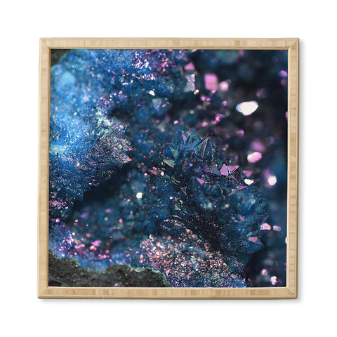Lisa Argyropoulos Geode Abstract Teal Framed Wall Art