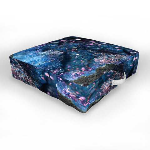 Lisa Argyropoulos Geode Abstract Teal Outdoor Floor Cushion