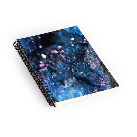 Lisa Argyropoulos Geode Abstract Teal Spiral Notebook