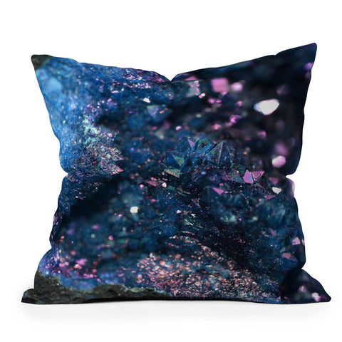Lisa Argyropoulos Geode Abstract Teal Throw Pillow