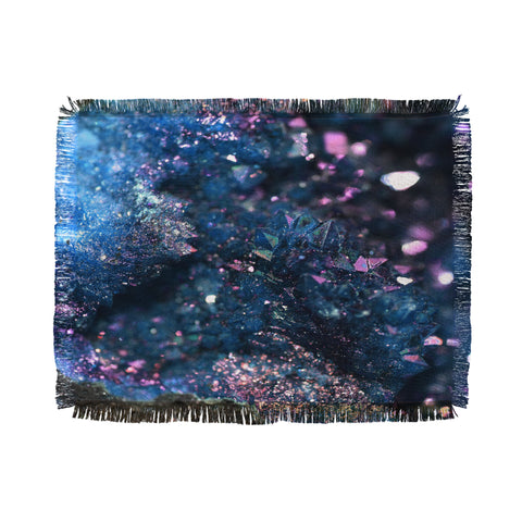 Lisa Argyropoulos Geode Abstract Teal Throw Blanket
