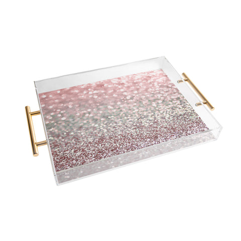 Lisa Argyropoulos Girly Pink Snowfall Acrylic Tray