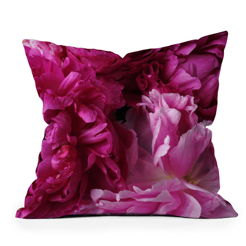 Lisa Argyropoulos Glamour Pink Peonies Outdoor Throw Pillow