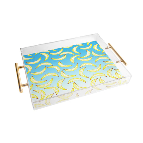 Lisa Argyropoulos Gone Bananas Ombre Blue Acrylic Tray