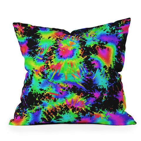 Lisa Argyropoulos Groovy Splash Night Outdoor Throw Pillow
