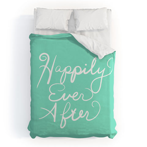 Lisa Argyropoulos Happily Ever After Aquamint Duvet Cover