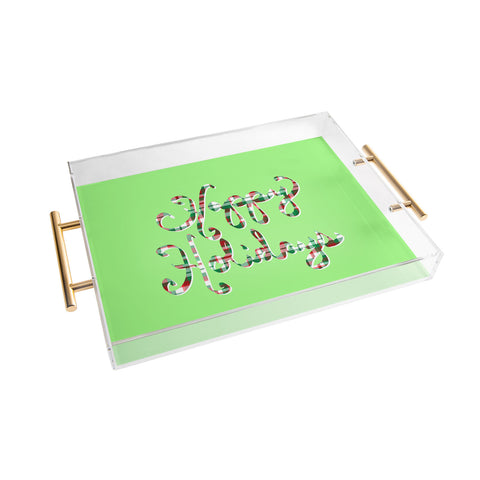 Lisa Argyropoulos Happy Holidays Acrylic Tray